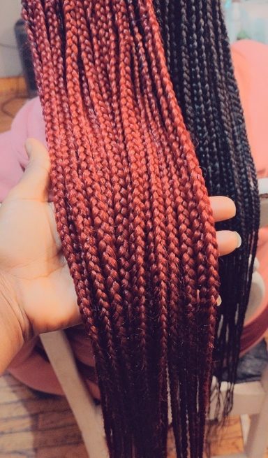 Half Color Knotless Braids $150