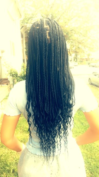 Medium Knotless Braids $150